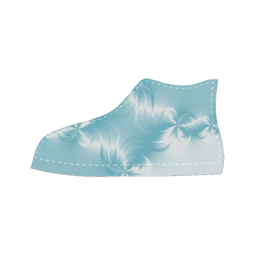 Twisted Blue Pearl Women's Classic High Top Canvas Shoes (Model 017)
