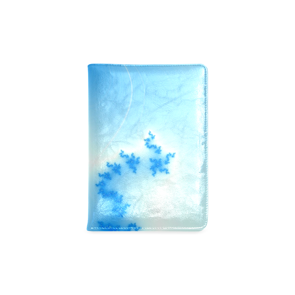 blue and white fractal art Custom NoteBook A5