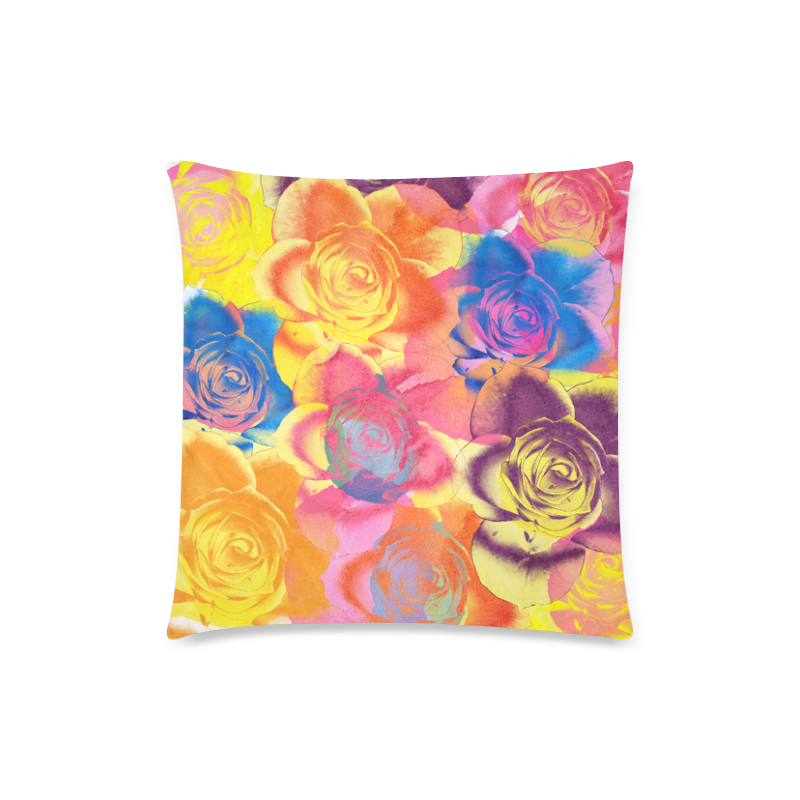 Roses Custom Zippered Pillow Case 18"x18"(Twin Sides)