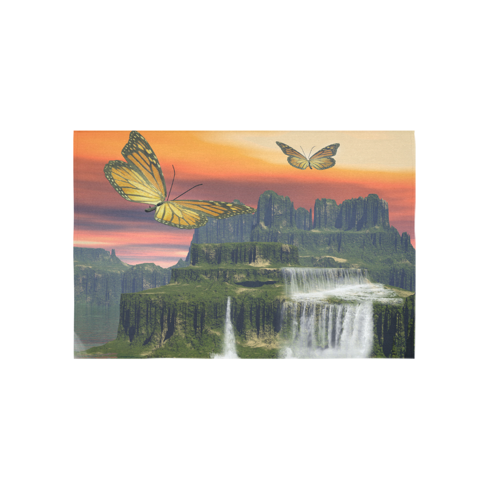 Fantasy world with butterflies Cotton Linen Wall Tapestry 60"x 40"