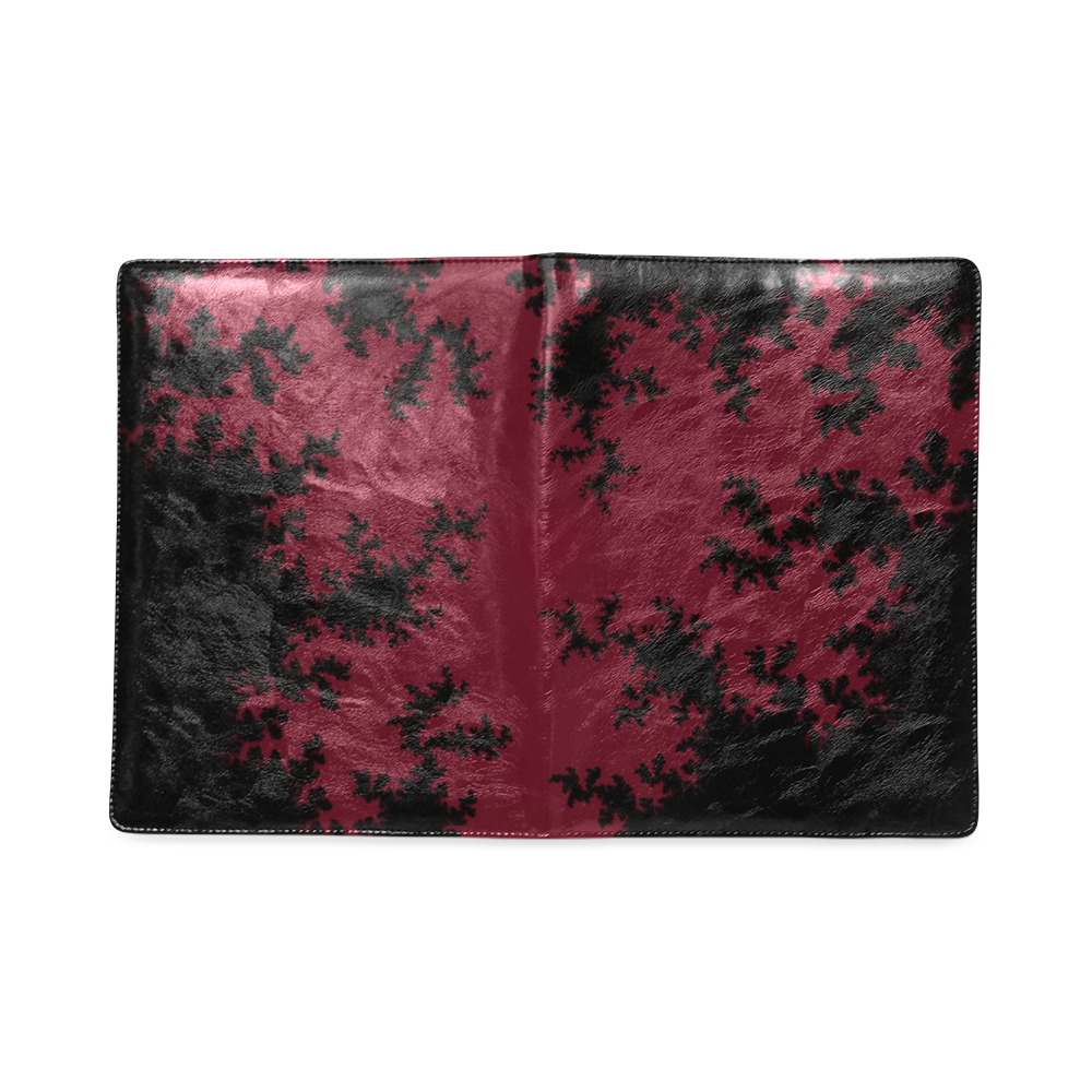 black and dark red fractal Custom NoteBook B5