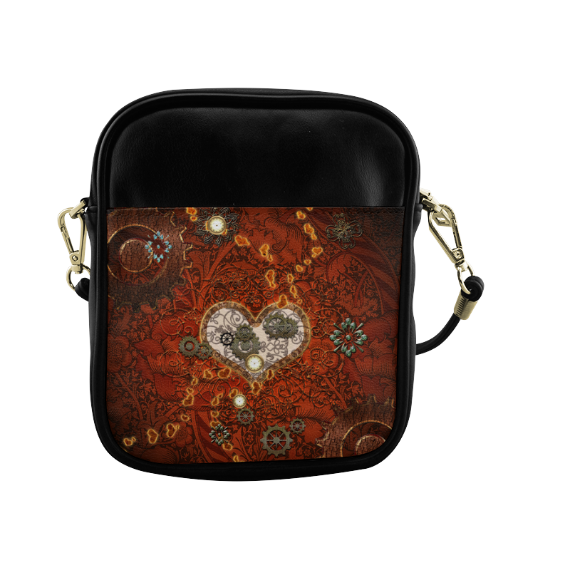 Steampunk, wonderful hearts Sling Bag (Model 1627)