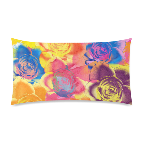 Roses Rectangle Pillow Case 20"x36"(Twin Sides)