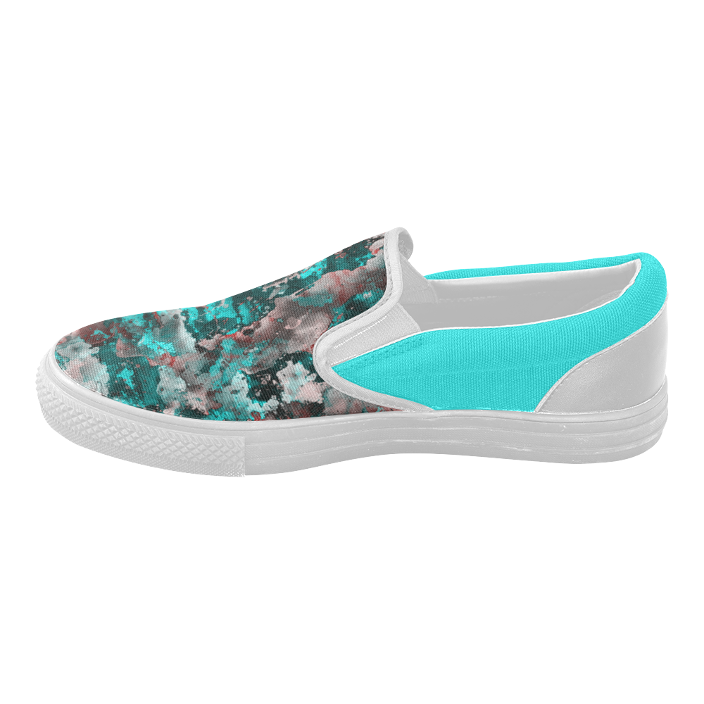 Artistic painting Women's Slip-on Canvas Shoes (Model 019)