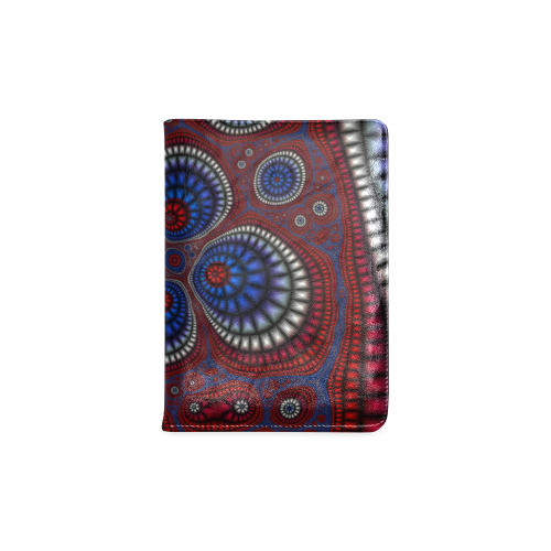 red white blue paisley fractal Custom NoteBook A5
