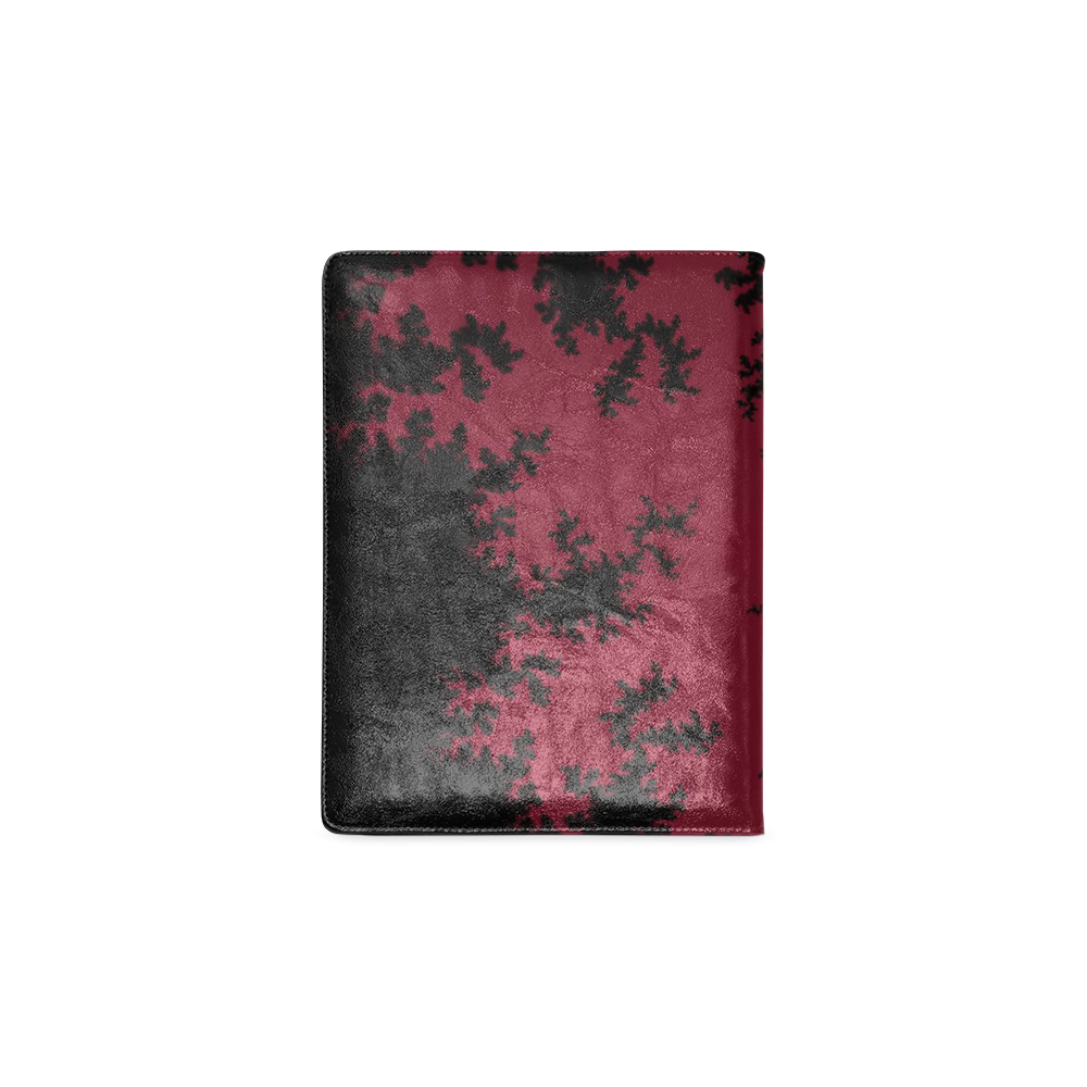black and dark red fractal Custom NoteBook B5