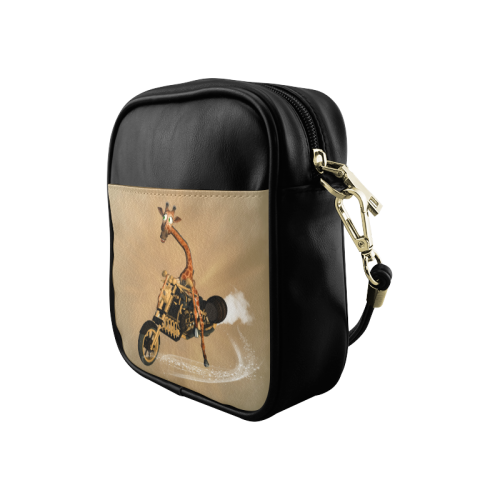 Funny giraffe with motorcycle Sling Bag (Model 1627)