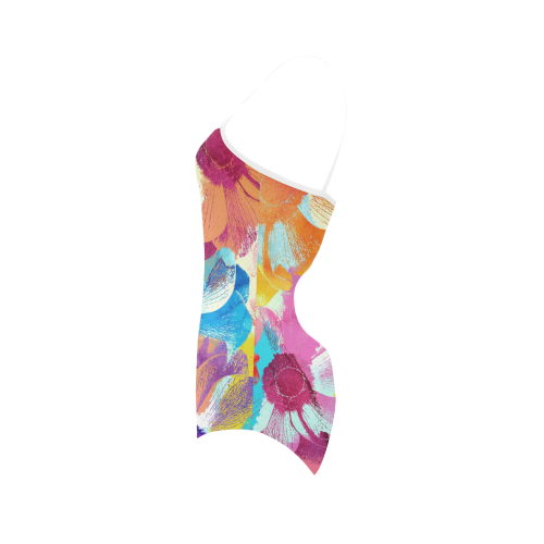 Anemones Flower Strap Swimsuit ( Model S05)
