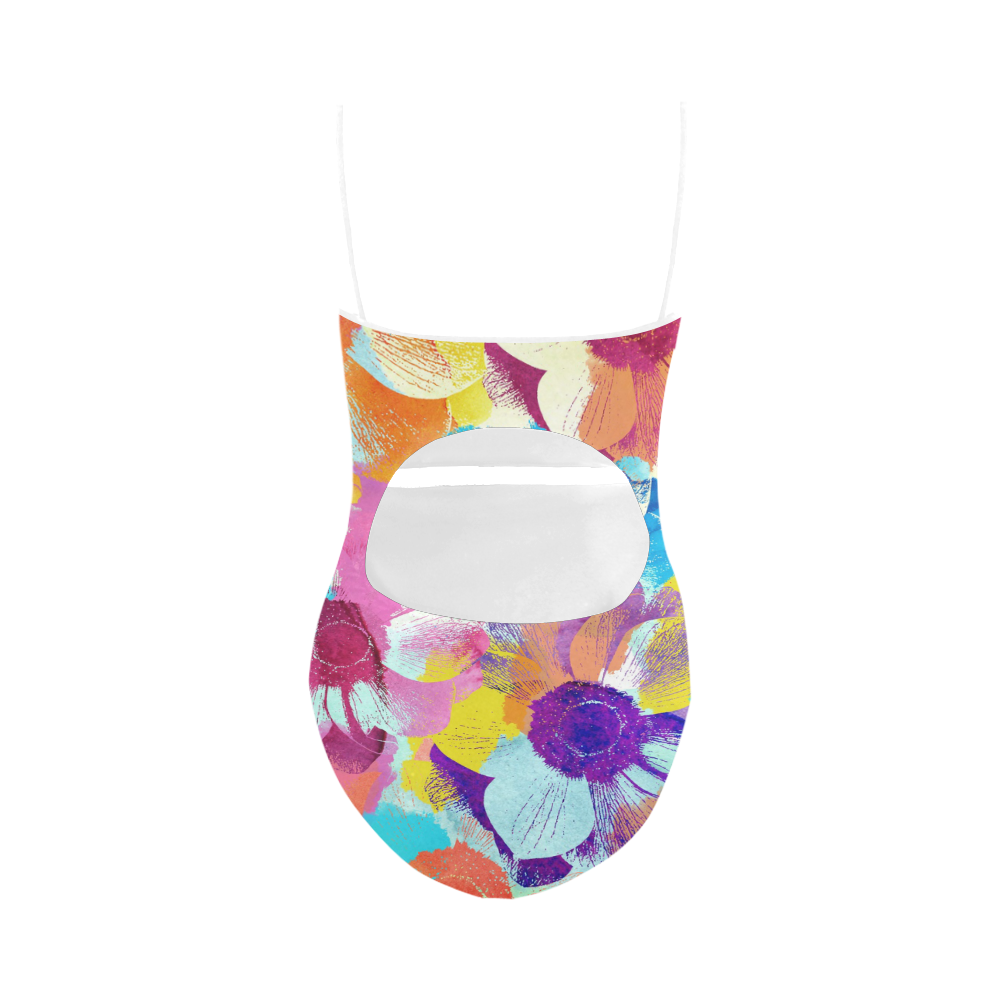 Anemones Flower Strap Swimsuit ( Model S05)