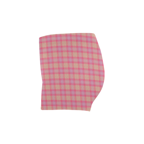 Pink Purple Plaid Briseis Skinny Shorts (Model L04)