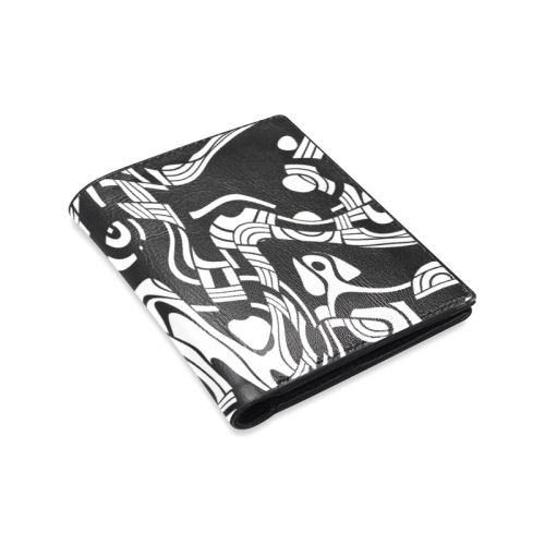 squiggly Men's Leather Wallet (Model 1612)