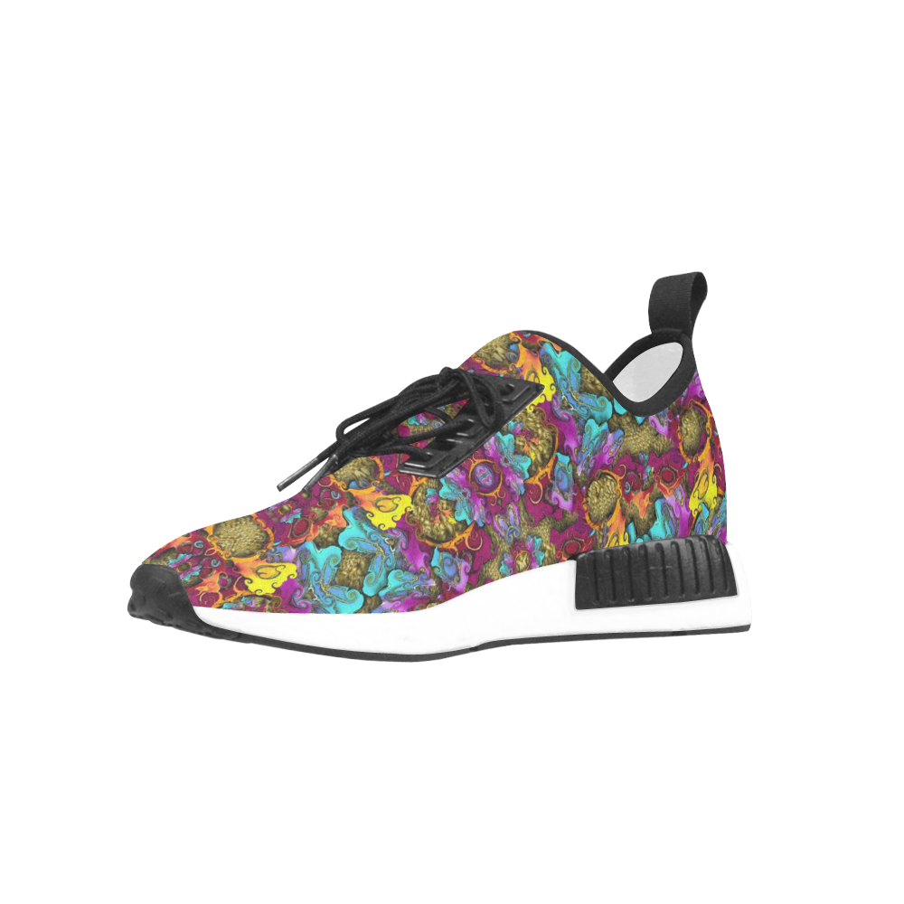 Fantasy rainbow flowers in a environment of calm Women’s Draco Running Shoes (Model 025)
