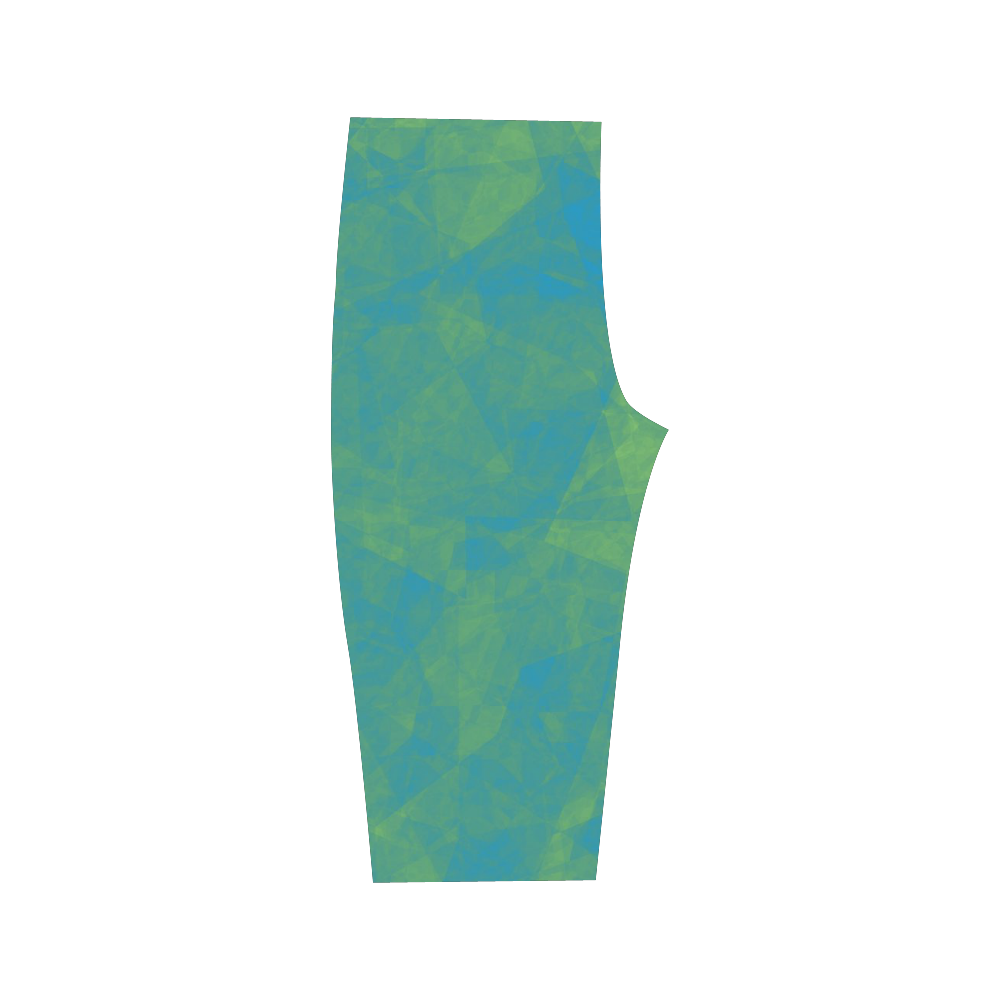 blue and green Hestia Cropped Leggings (Model L03)