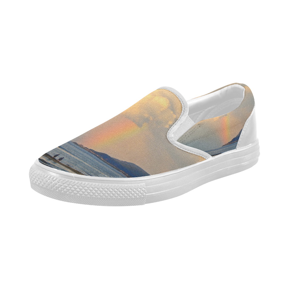 Rainbow Walk Women's Slip-on Canvas Shoes (Model 019)