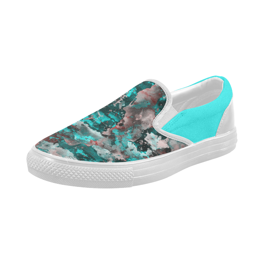 Artistic painting Women's Slip-on Canvas Shoes (Model 019)