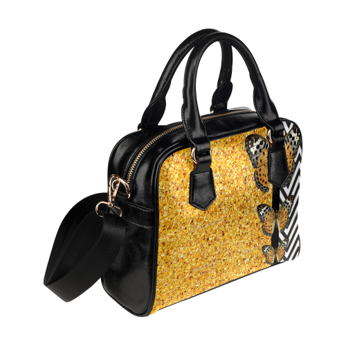 CHEVRON GOLD Shoulder Handbag (Model 1634)