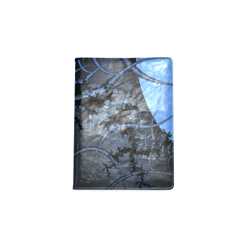blue and gray fractal art Custom NoteBook B5