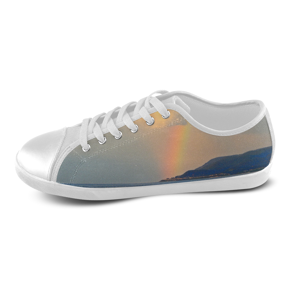 Rainbow Walk Men's Canvas Shoes (Model 016)