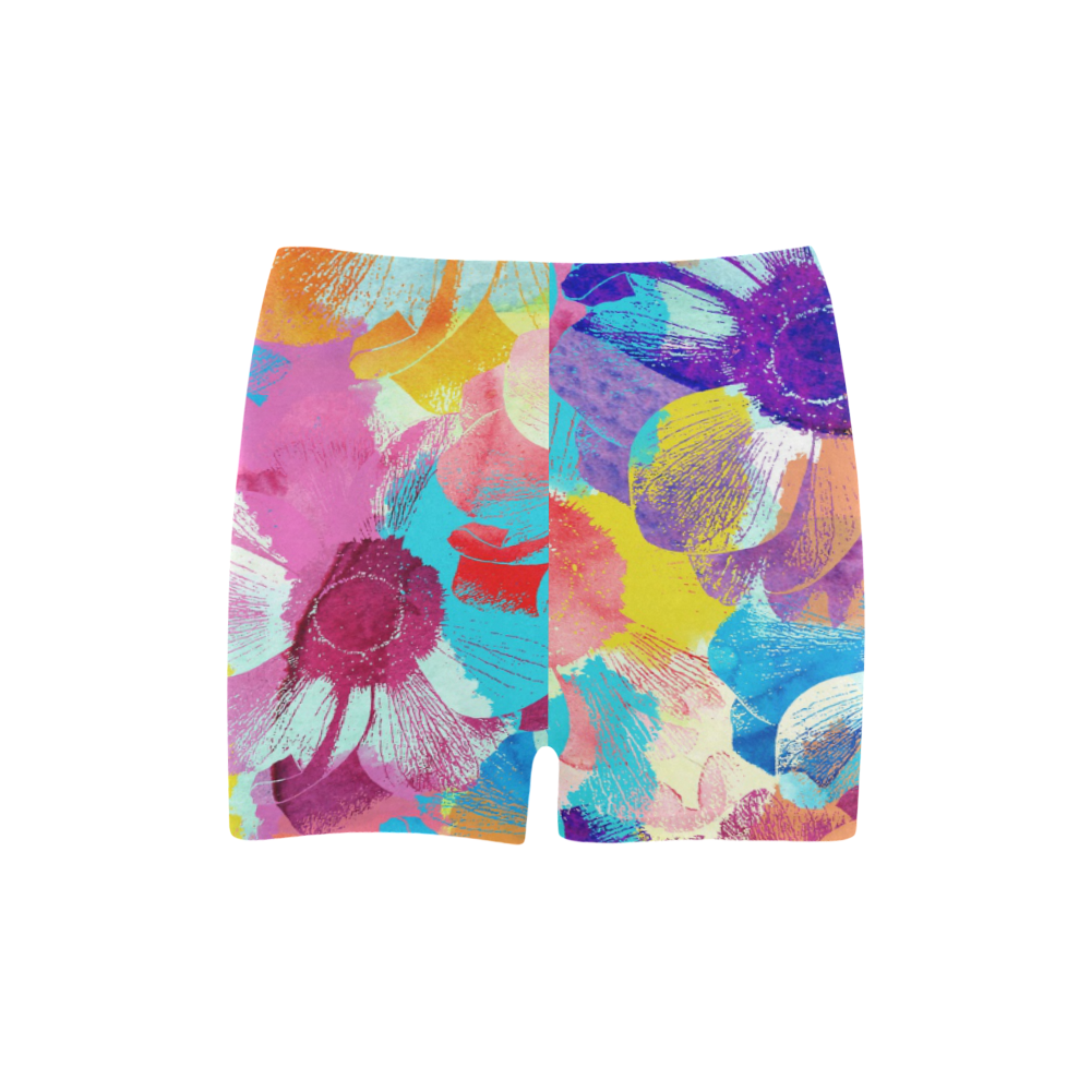 Anemones Flower Briseis Skinny Shorts (Model L04)