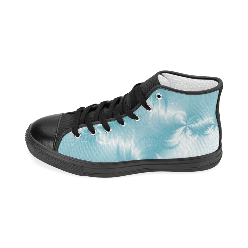 Twisted Blue Pearl Men’s Classic High Top Canvas Shoes (Model 017)