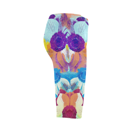 Anemones Flower Hestia Cropped Leggings (Model L03)