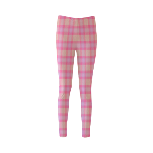 Pink Purple Plaid Cassandra Women's Leggings (Model L01)