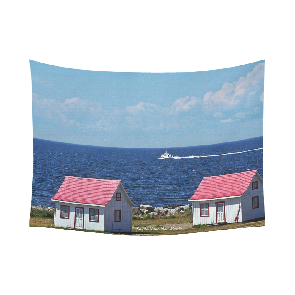 Sea Excursion Cotton Linen Wall Tapestry 80"x 60"