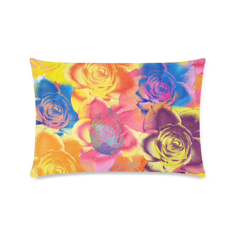 Roses Custom Zippered Pillow Case 16"x24"(Twin Sides)