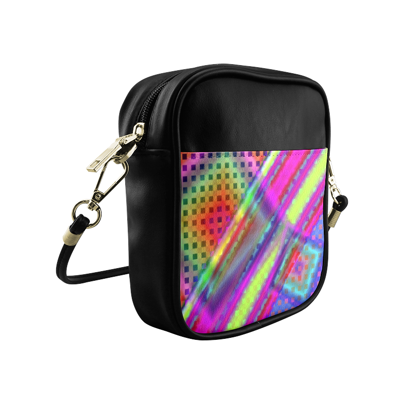 Plaid Design 3D Colours Sling Bag (Model 1627)