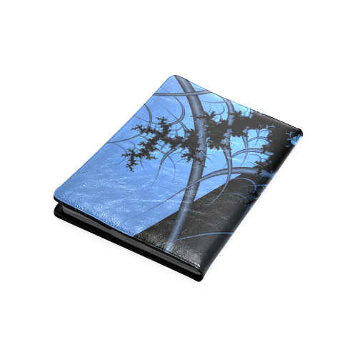 blue and gray fractal art Custom NoteBook B5