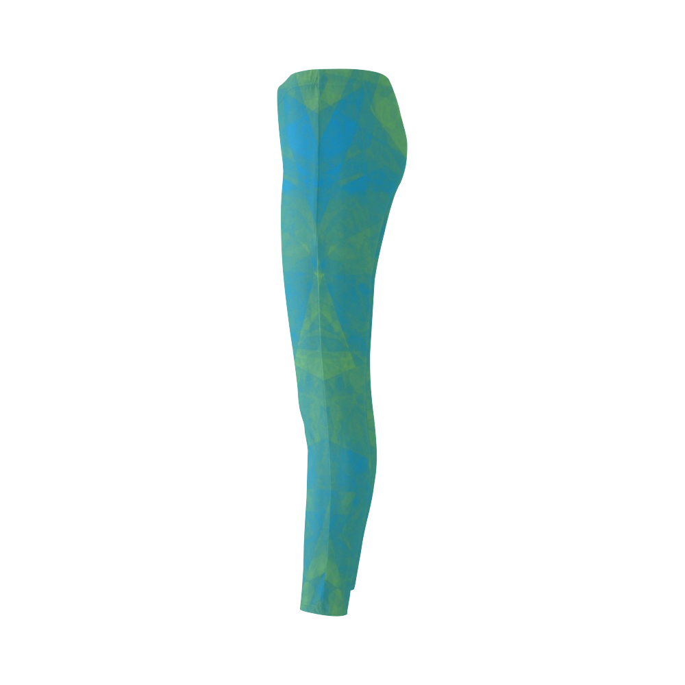 blue and green Cassandra Women's Leggings (Model L01)