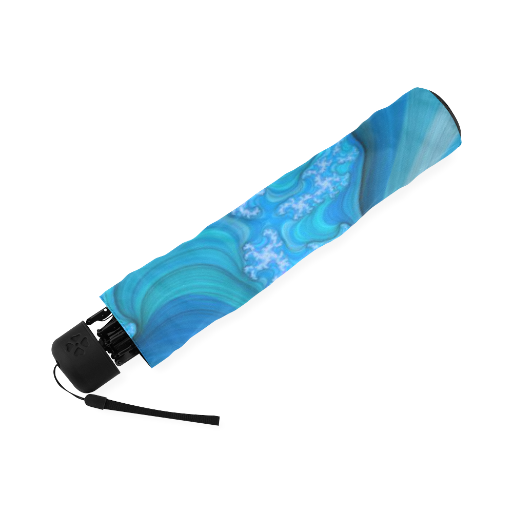 blue fractal Foldable Umbrella (Model U01)