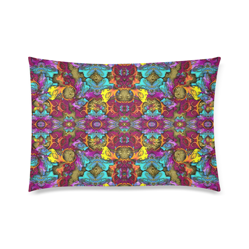 Fantasy rainbow flowers in a environment of calm Custom Zippered Pillow Case 20"x30" (one side)