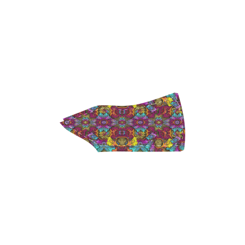 Fantasy rainbow flowers in a environment of calm Women's Slip-on Canvas Shoes (Model 019)