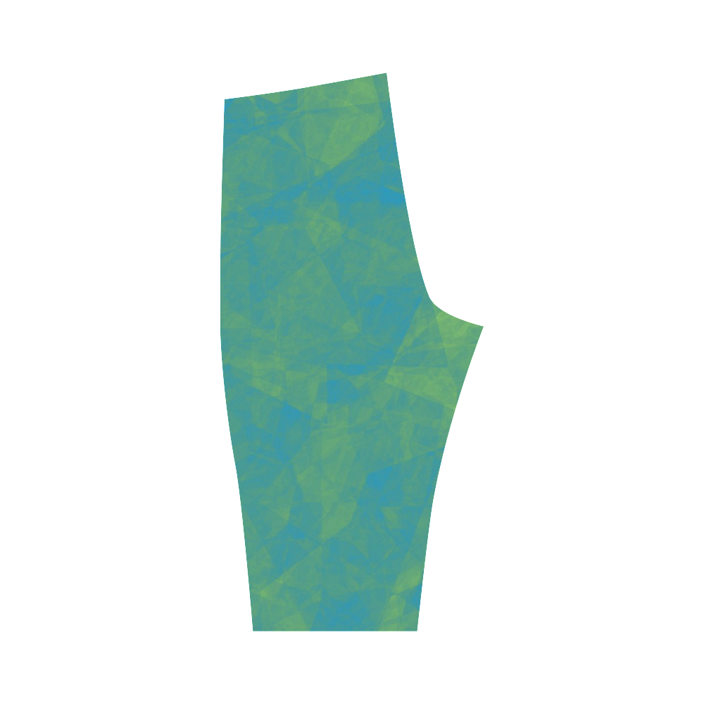 blue and green Hestia Cropped Leggings (Model L03)