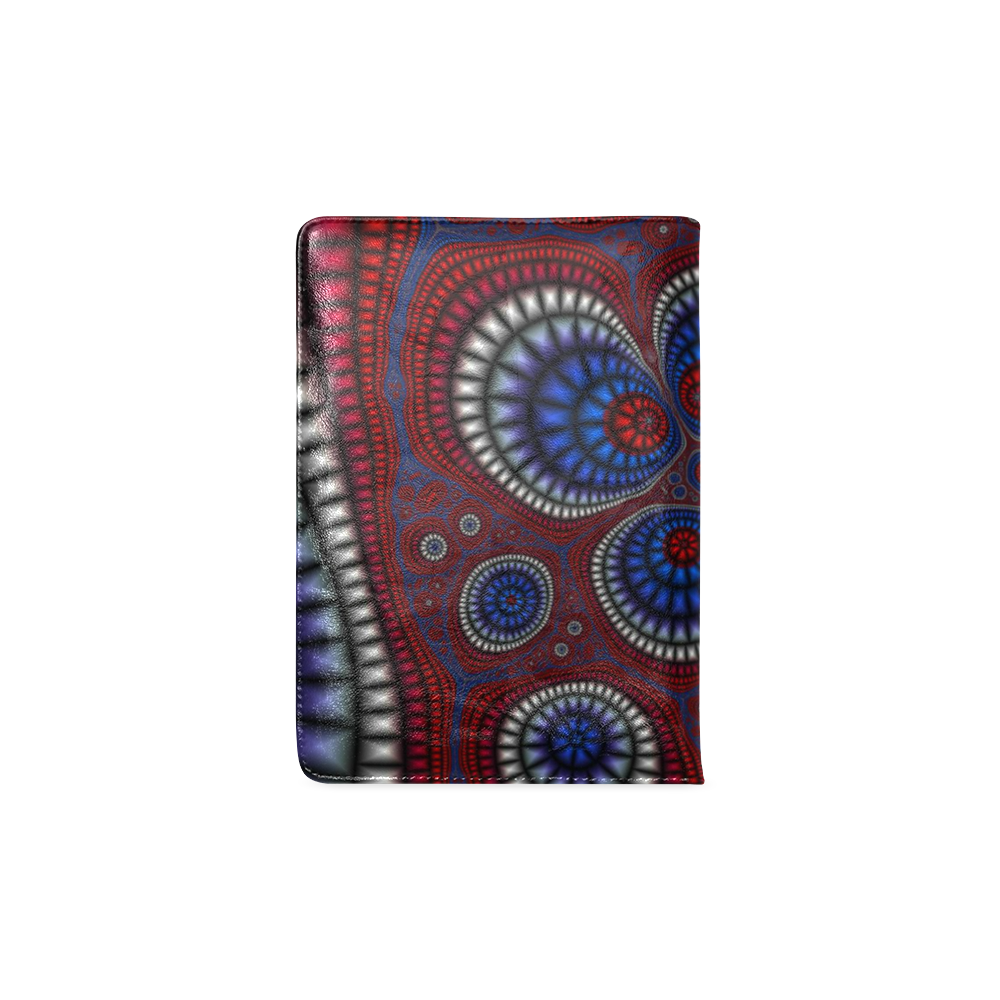 red white blue paisley fractal Custom NoteBook A5