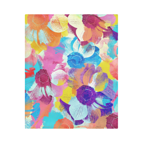 Anemones Flower Duvet Cover 86"x70" ( All-over-print)
