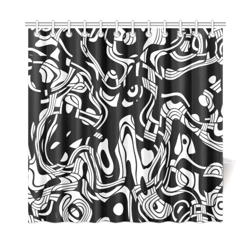 squiggly Shower Curtain 72"x72"