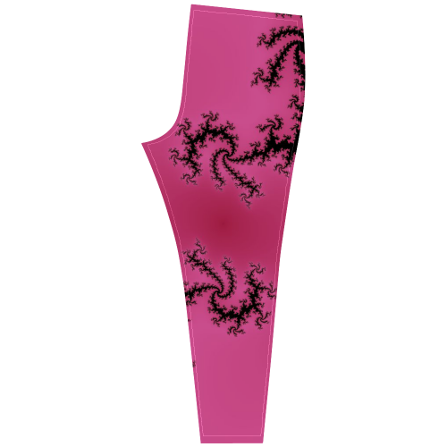 pink and black fractal Cassandra Women's Leggings (Model L01)