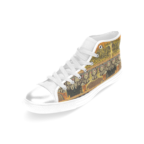 faience Women's Classic High Top Canvas Shoes (Model 017)