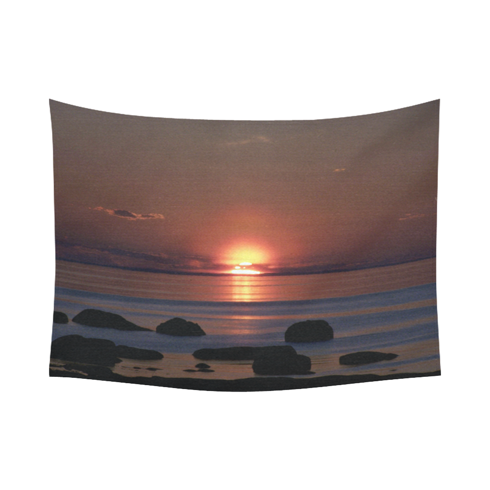 Shockwave Sunset Cotton Linen Wall Tapestry 80"x 60"