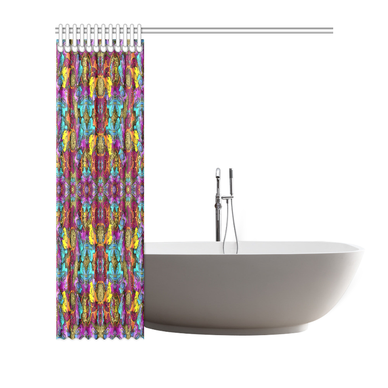 Fantasy rainbow flowers in a environment of calm Shower Curtain 66"x72"