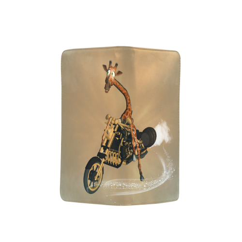 Funny giraffe with motorcycle Men's Clutch Purse （Model 1638）