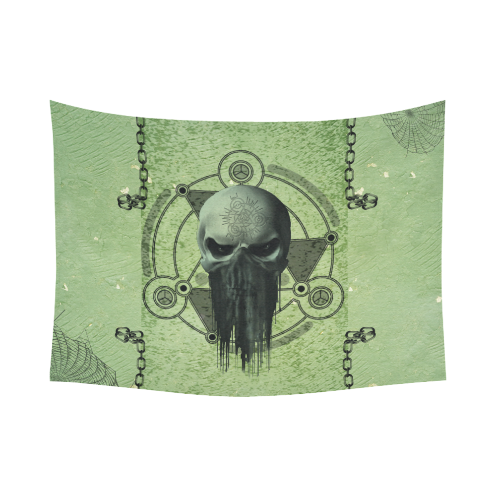 Awesome skull Cotton Linen Wall Tapestry 80"x 60"