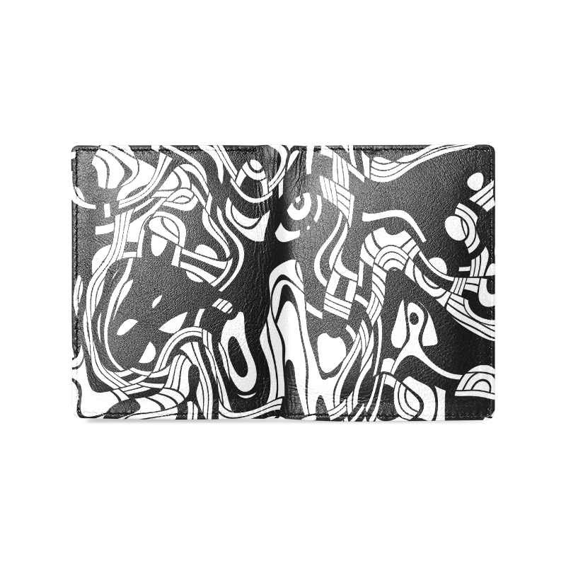 squiggly Men's Leather Wallet (Model 1612)