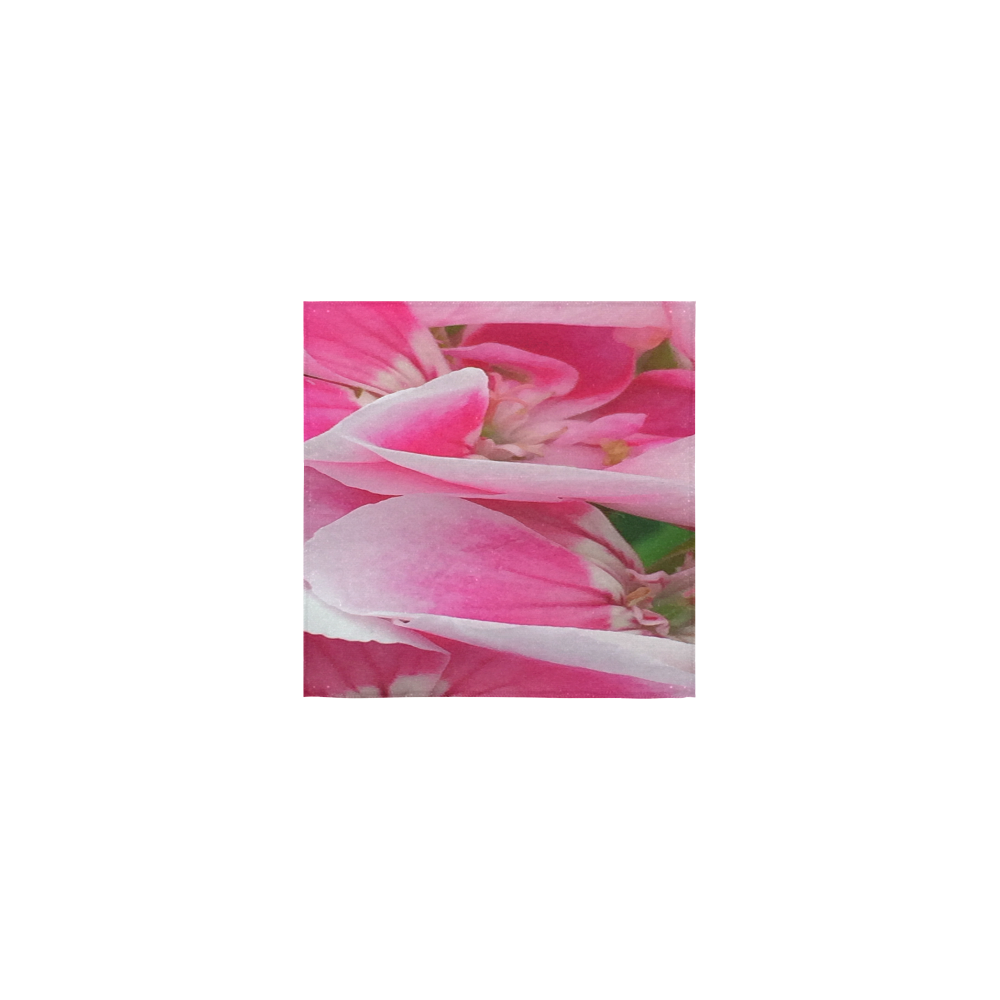 Pretty Pink Flora Square Towel 13“x13”