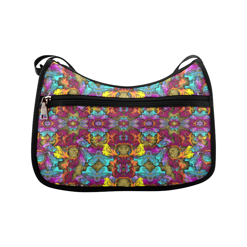 Fantasy rainbow flowers in a environment of calm Crossbody Bags (Model 1616)