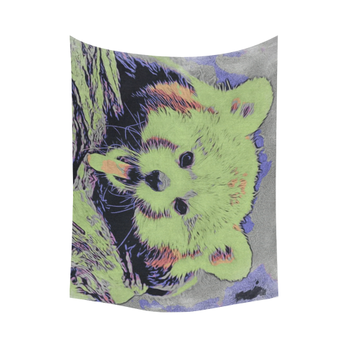 Art Studio 12216 yawning red panda Cotton Linen Wall Tapestry 80"x 60"