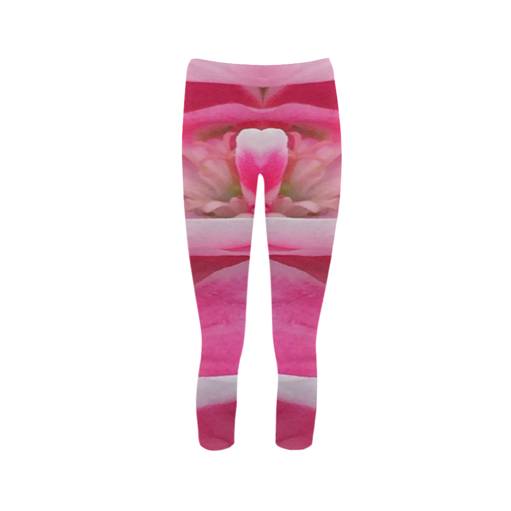 Pretty Pink Flora Capri Legging (Model L02)
