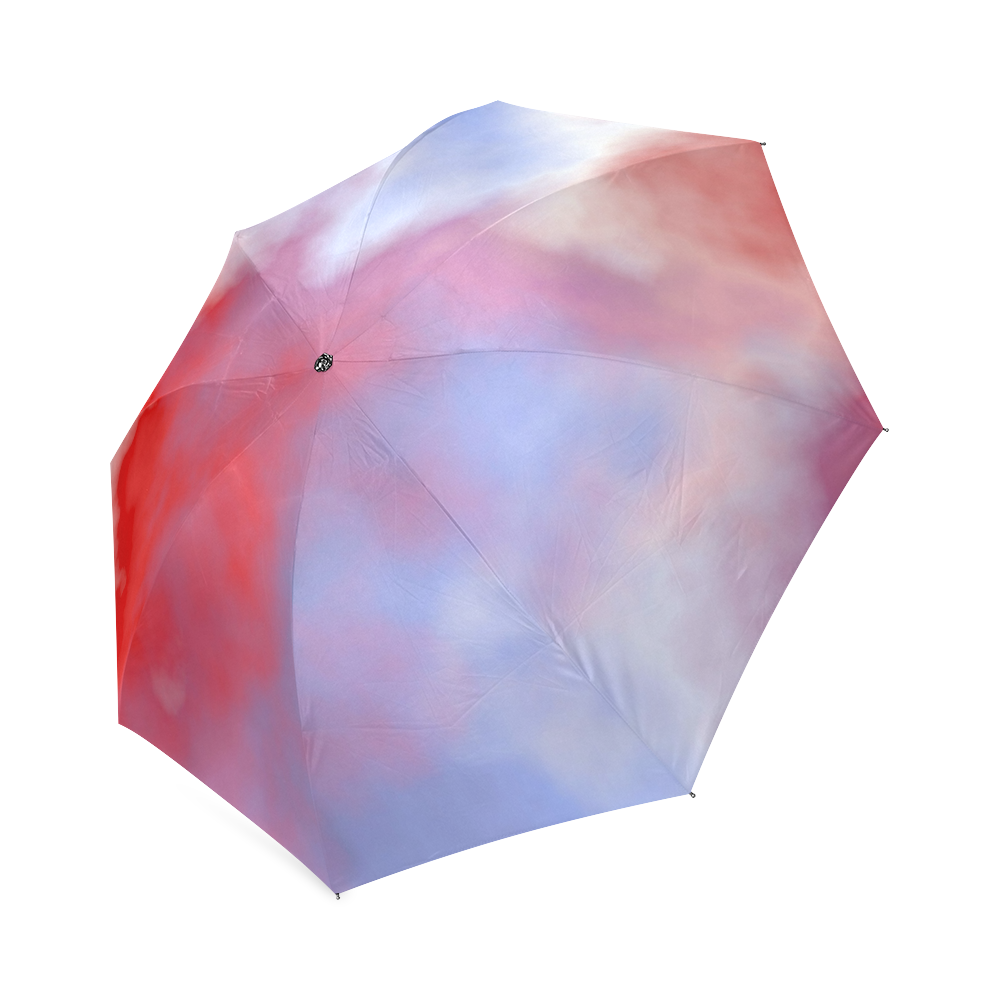 red and blue clouds Foldable Umbrella (Model U01)